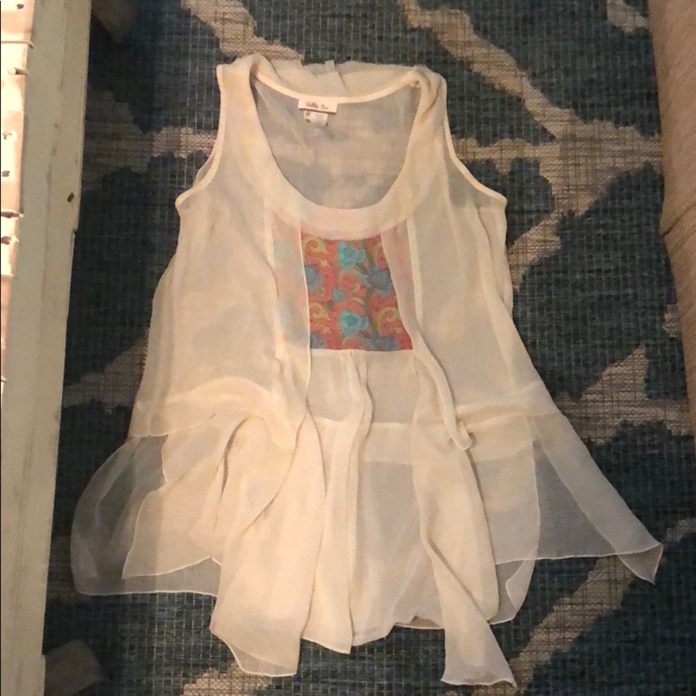 Sheer flowy Matilda Jane sleeveless top